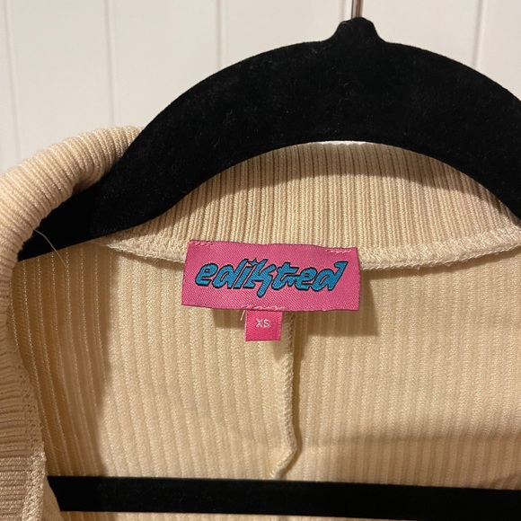 EDIKTED LUCIA RIBBED ROMPER - Picture 3 of 5